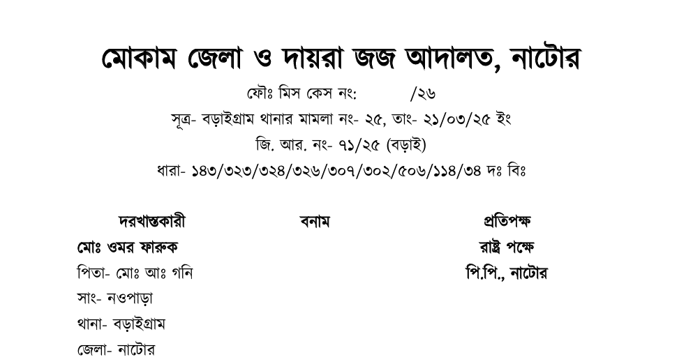 মিস কেস ফরম্যাট